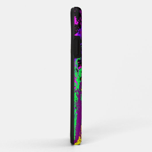 Neon Paint Splatter Case-Mate iPhone Case (Achterkant/rechts)