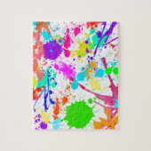 Neon Paint Splatter Colorful Legpuzzel (Verticaal)