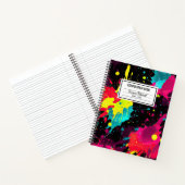 Neon Paint Splatter Composition Notitieboek (Binnen)