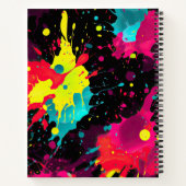 Neon Paint Splatter Composition Notitieboek (Achterkant)