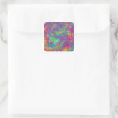 Neon Paint Splatter Gift Wrapping Sticker | Kleur (Tas)