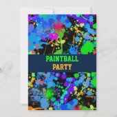 Neon Paint Splatter Paint Ball Kaart (Voorkant)