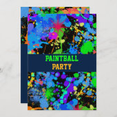 Neon Paint Splatter Paint Ball Kaart (Voorkant / Achterkant)
