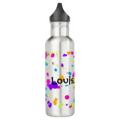 Neon Paint Splatter Water Fles (Links)