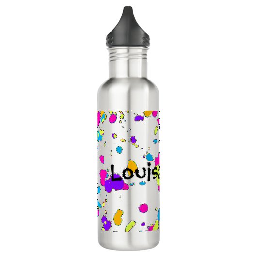 Neon Paint Splatter Water Fles (Links)