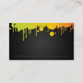 Neon Paint Spletters Visitekaartje (Achterkant)