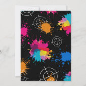 Neon Paintball Invite - Combat Glow Birthday Party Kaart (Achterkant)