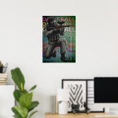 Neon Paintball Krijger Poster (Thuiskantoor)