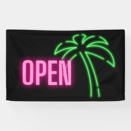 Neon Palm Green & Roze Open Sign Spandoek