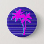 Neon Palm Tree Ronde Button 5,7 Cm (Voorkant)