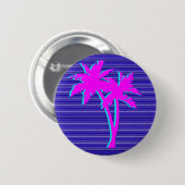 Neon Palm Tree Ronde Button 5,7 Cm (Voorkant /achterkant)