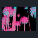 Neon Palm Trees Miami Beach Art deco art print<br><div class="desc">Neon Palm Trees Miami Beach Art deco art print poster van kunstenaar Rick Short. Neon Palm Trees gloeit 's nachts in neonkleuren. Geweldig poster om enige kleur toe te voegen aan elke ruimte.</div>