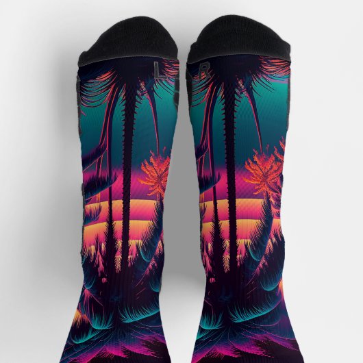 Neon Palm Trees Sokken (Top)