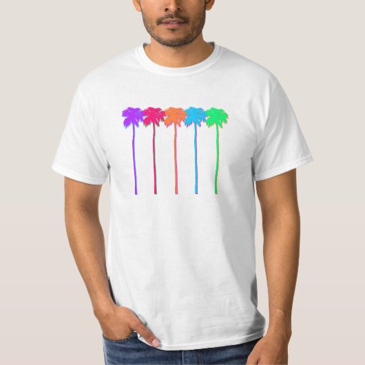 Neon Palmbomen T-shirt (Voorkant)