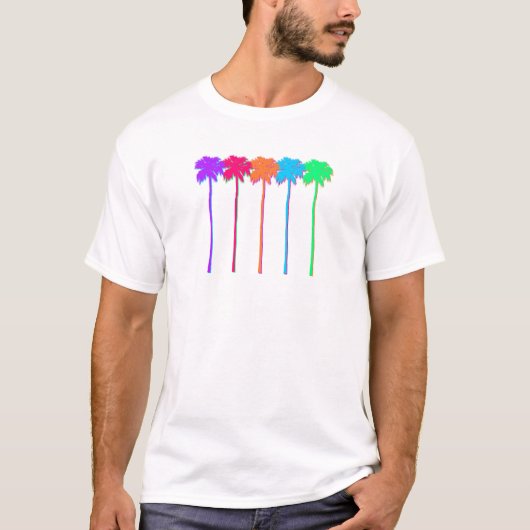 Neon Palmbomen T-shirt (Voorkant)