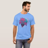 Neon Palmbomen vintage T-shirt (Voorkant volledig)