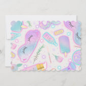 Neon Pamper Spa Party Verjaardagsfoto Kaart (Achterkant)