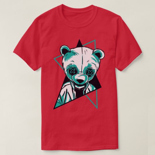 Neon Panda Retro T-shirt (Design voorkant)