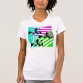 Neon Pandas 80's Retro T-shirt (Voorkant)