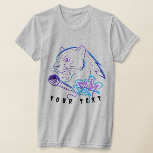 Neon panther kunstcadeau t-shirt (Laagn)