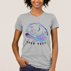 Neon panther kunstcadeau t-shirt