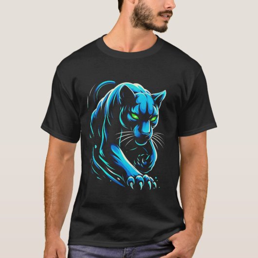 Neon Panther, Prowling Panther T-shirt (Voorkant)