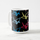 Neon Paper Cranes Koffiemok (Voorkant links)