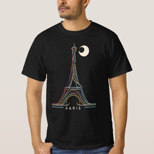 Neon Paris Glow T-shirt (Voorkant)