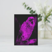 Neon Parrot Briefkaart (Staand voorkant)