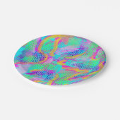 Neon partij borden papieren bordje (Gekanteld)