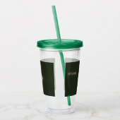 Neon partij gras achtergrond acryl drinkbeker (Links)