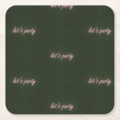 Neon partij gras achtergrond kartonnen onderzetters (Voorkant)