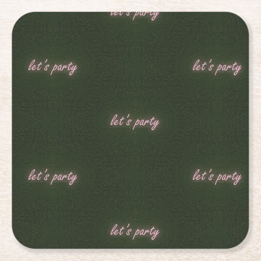 Neon partij gras achtergrond kartonnen onderzetters (Voorkant)