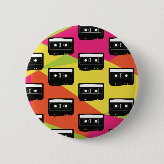 Neon Party Cassette Button Pins (Voorkant)