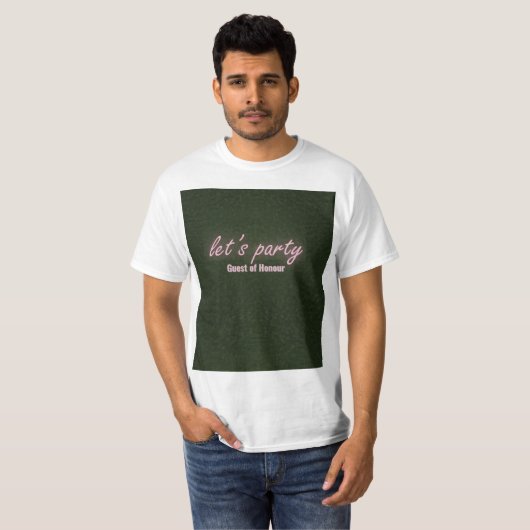 Neon Party eregast T-shirt (Voorkant volledig)