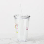 Neon Party Final Fiesta Sip Ole Bachelorette Acryl Drinkbeker (Links)