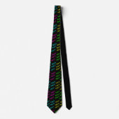Neon Party Glow in Dark Print Necktie Stropdas (Voorkant)