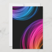 Neon Party Glow Uitnodiging voor verjaardag (Achterkant)