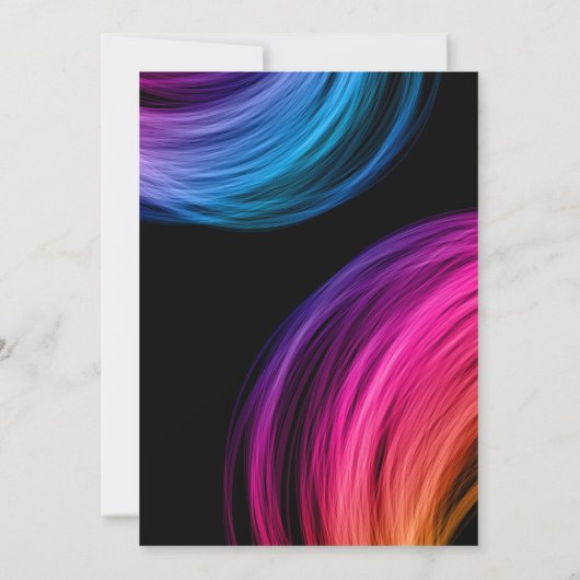 Neon Party Glow Uitnodiging voor verjaardag (Achterkant)