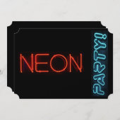 Neon Party Kaart (Voorkant / Achterkant)
