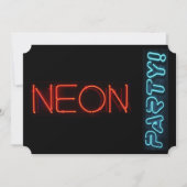Neon Party Kaart (Voorkant)