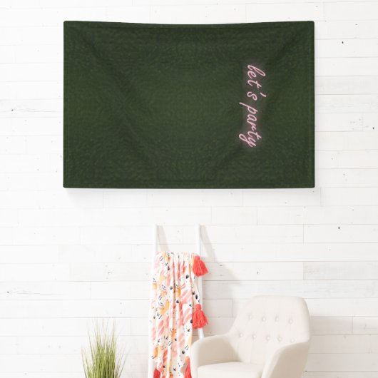 Neon Party Sign op gras achtergrond banner (Insitu)