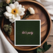 Neon Party Teken op Grass Achtergrond servet