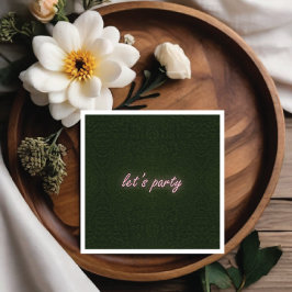 Neon Party Teken op Grass Achtergrond servet