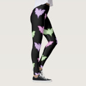 Neon Pastel Bat Seamless Pattern - Gothische Leggi Leggings (Rechts)