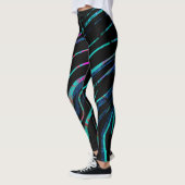 Neon Pastel Black Marmer Shimmer Rainbow Leggings (Links)