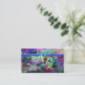 Neon Pastels Artist Studio Visitekaartje (Staand voorkant)