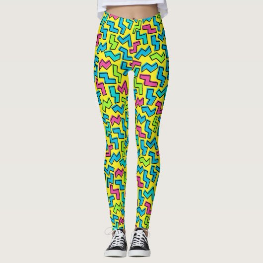 Neon Pattern van 80/90 Leggings (Voorkant)