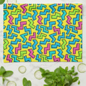 Neon Pattern van 80/90 Theedoek (Gevouwen)