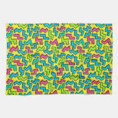 Neon Pattern van 80/90 Theedoek (Horizontaal)